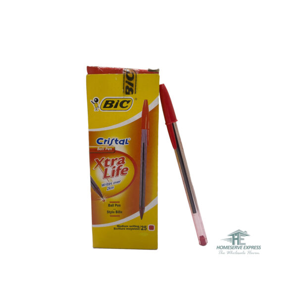 Bic Crystal Pens 25s Red